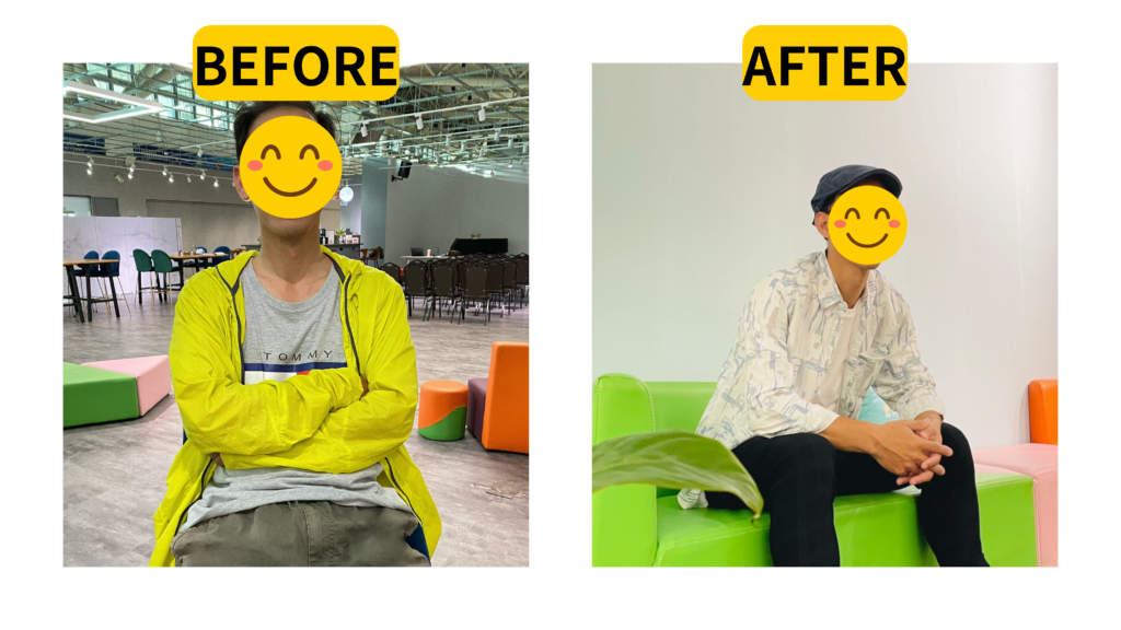 穿搭改造；穿搭對比